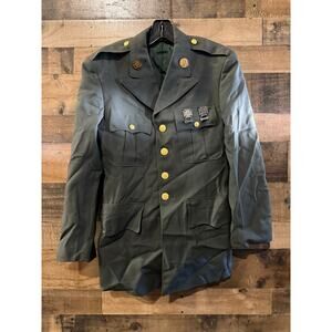 VTG Men’s U.S. Army Dress Military Green Uniform Jacket/ Suit Coat 37R